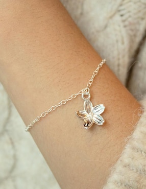 Pulsera Anante de plata P 925 Flor De Cerezo con acabado pulido
