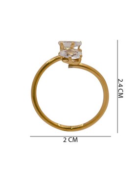 Anillo Oro Angelus zirconia brillante