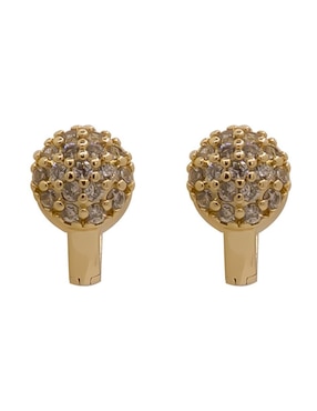 Aretes Oro Angelus con acabado brillante zirconia