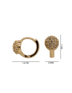 Aretes Oro Angelus con acabado brillante zirconia