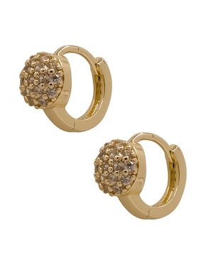 Aretes Oro Angelus con acabado brillante zirconia