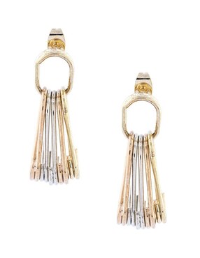 Aretes ovalados The Golden Store con acabado chapa de oro