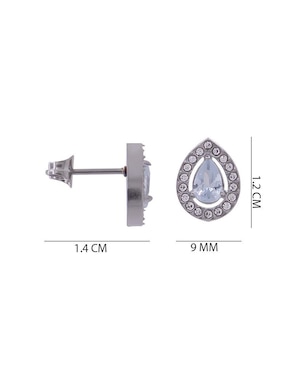 Broqueles de gota Oro Angelus con acabado pavé zirconia