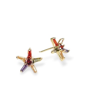 Aretes y collar de estrella Og de zirconia
