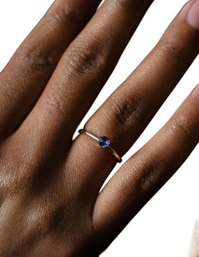 Anillo Gladkova Joyería 14 k de oro tanzanita brillante