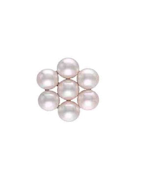 Aretes de flor Majorica Kate de plata P 925 con acabado lustre perla
