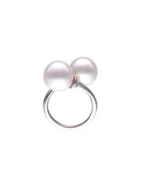 Anillo Majorica Twins & Triplets P 925 de plata perla pulido