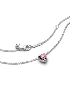 Collar de corazón Pandora de plata P 925