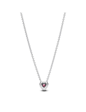 Collar de corazón Pandora de plata P 925