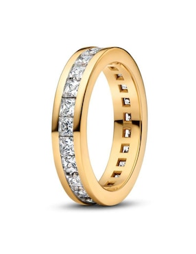 Anillo Pandora Timeless de plata P 925 zirconia cúbica con acabado baño de oro
