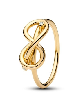 Anillo de infinito Pandora Moments de plata P 925 zirconia cúbica con acabado baño de oro