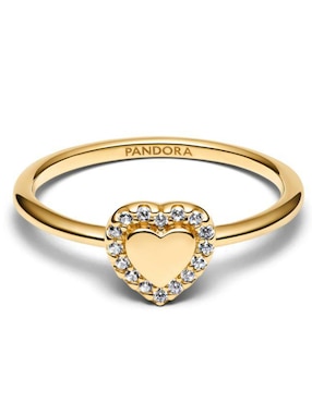 Anillo de corazón Pandora Timeless de plata P 925 zirconia cúbica con acabado baño de oro