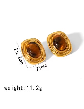 Aretes Universal Aurela 18K Classic Collection con acabado chapa de oro