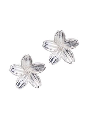 Broqueles de flor Anante de plata P 925 con acabado brillante