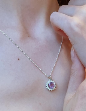 Collar de flor Anante Jazmín de plata P 925