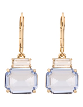 Aretes de rectángulo Lauren Ralph Lauren con acabado brillante cristal