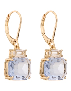 Aretes de rectángulo Lauren Ralph Lauren con acabado brillante cristal