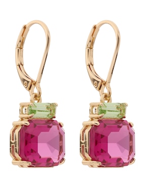 Aretes de rectángulo Lauren Ralph Lauren con acabado brillante cristal