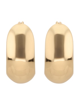 Arracadas de media luna Lauren Ralph Lauren con acabado brillante