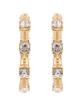 Arracadas Nine West Tunnels con acabado pavé zirconia