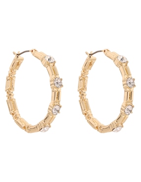 Arracadas Nine West Tunnels con acabado pavé zirconia