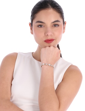 Brazalete Givenchy con cristal Ivory Runway con acabado brillante