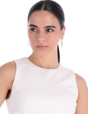 Aretes de círculo Lauren Ralph Lauren con acabado brillante