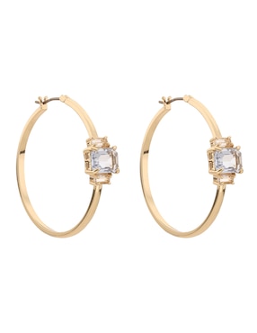 Arracadas Lauren Ralph Lauren con acabado brillante cristal