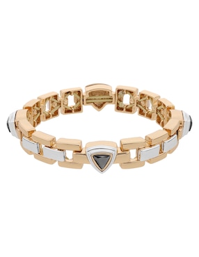 Pulsera Nine West Tritone Emblems con acabado brillante