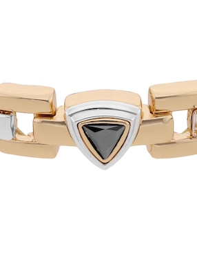 Pulsera Nine West Tritone Emblems con acabado brillante