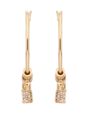 Arracadas Nine West Love Charms con acabado brillante