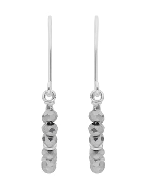 Aretes Nine West Stormy Beads con acabado brillante