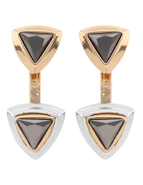 Aretes de triángulo Nine West con acabado brillante
