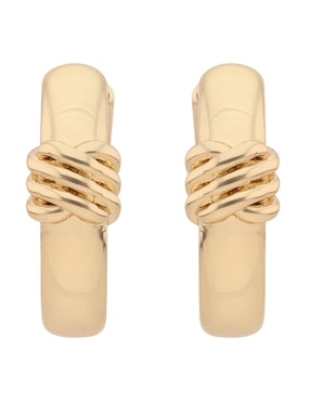 Aretes de círculo Lauren Ralph Lauren con acabado pulido