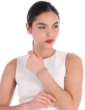 Brazalete Givenchy con cristal Ivory Runway con acabado brillante