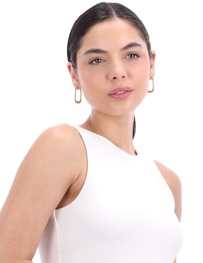 Set de aretes rectangulares Nine West con acabado brillante
