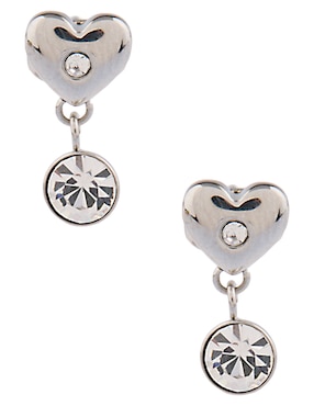 Aretes de corazón Brosway Chra con acabado brillante cristal
