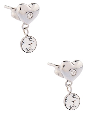 Aretes de corazón Brosway Chra con acabado brillante cristal