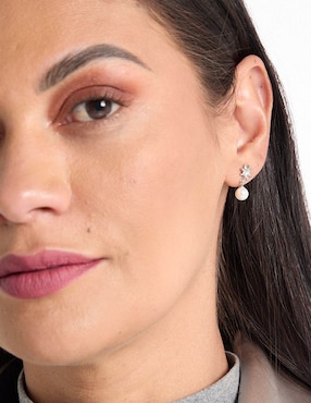 Aretes de estrella Brosway Chra con acabado brillante perla