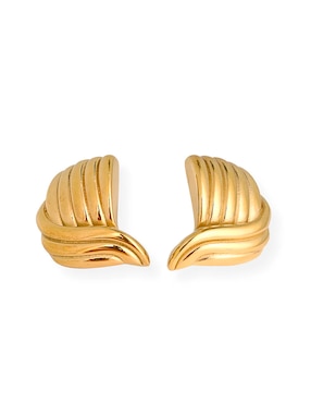 Aretes de alas Universal Aurela 18K Classic Collection con acabado chapa de oro