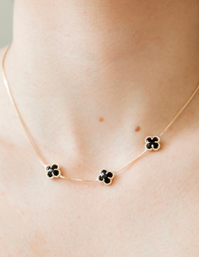 Collar de trébol Aurela 18K 18 K