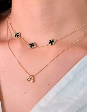 Collar de trébol Aurela 18K 18 K