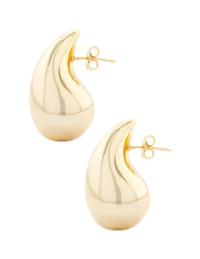 Aretes de gota The Golden Store con acabado chapa de oro
