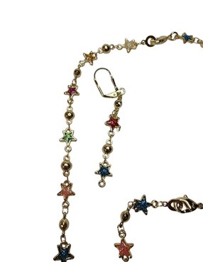 Aretes, collar y pulsera de estrella Limerence by Claudia Herrera Galaxia