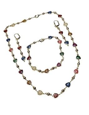 Aretes, collar y pulsera de corazón Limerence by Claudia Herrera Amor