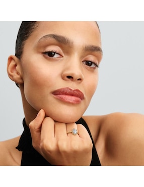 Anillo ovalado Pandora Timeless de plata P 925 zirconia cúbica con acabado baño de oro