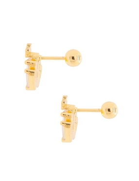 Broqueles de corona Oro Angelus con acabado brillante zirconia