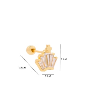 Broqueles de corona Oro Angelus con acabado brillante zirconia