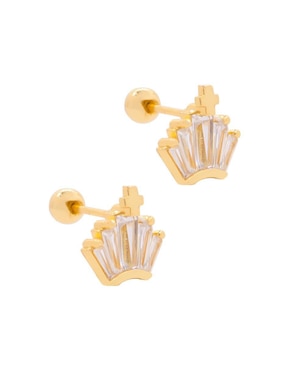 Broqueles de corona Oro Angelus con acabado brillante zirconia