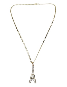 Collar francia de torre eiffel Limerence By Claudia Herrera Viajando de oro laminado 14 K